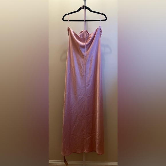 NEW Reformation Valora Satin Halter Dress Sz 12 Babygirl Pink - Picture 10 of 10